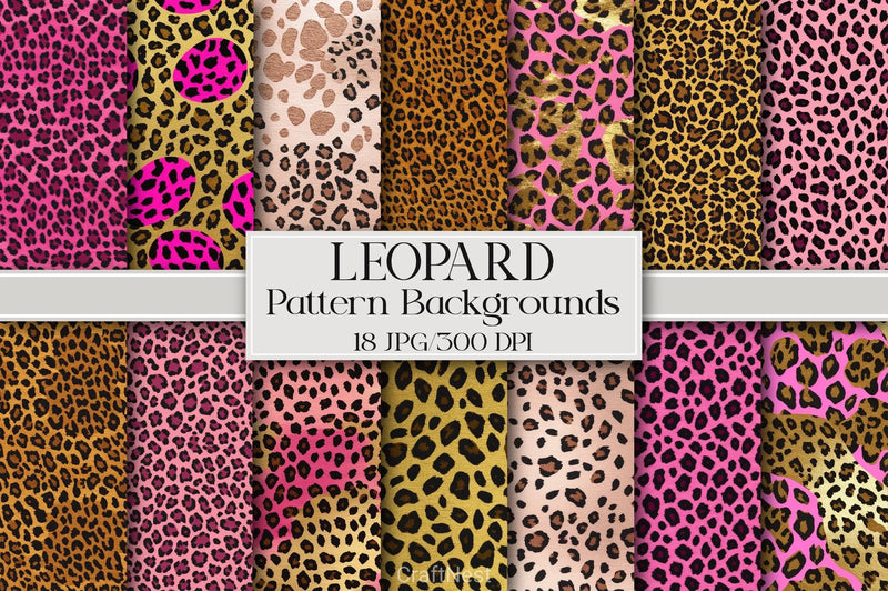 Leopard Pattern Backgrounds Bundle - CraftNest - Digital Crafting and Art