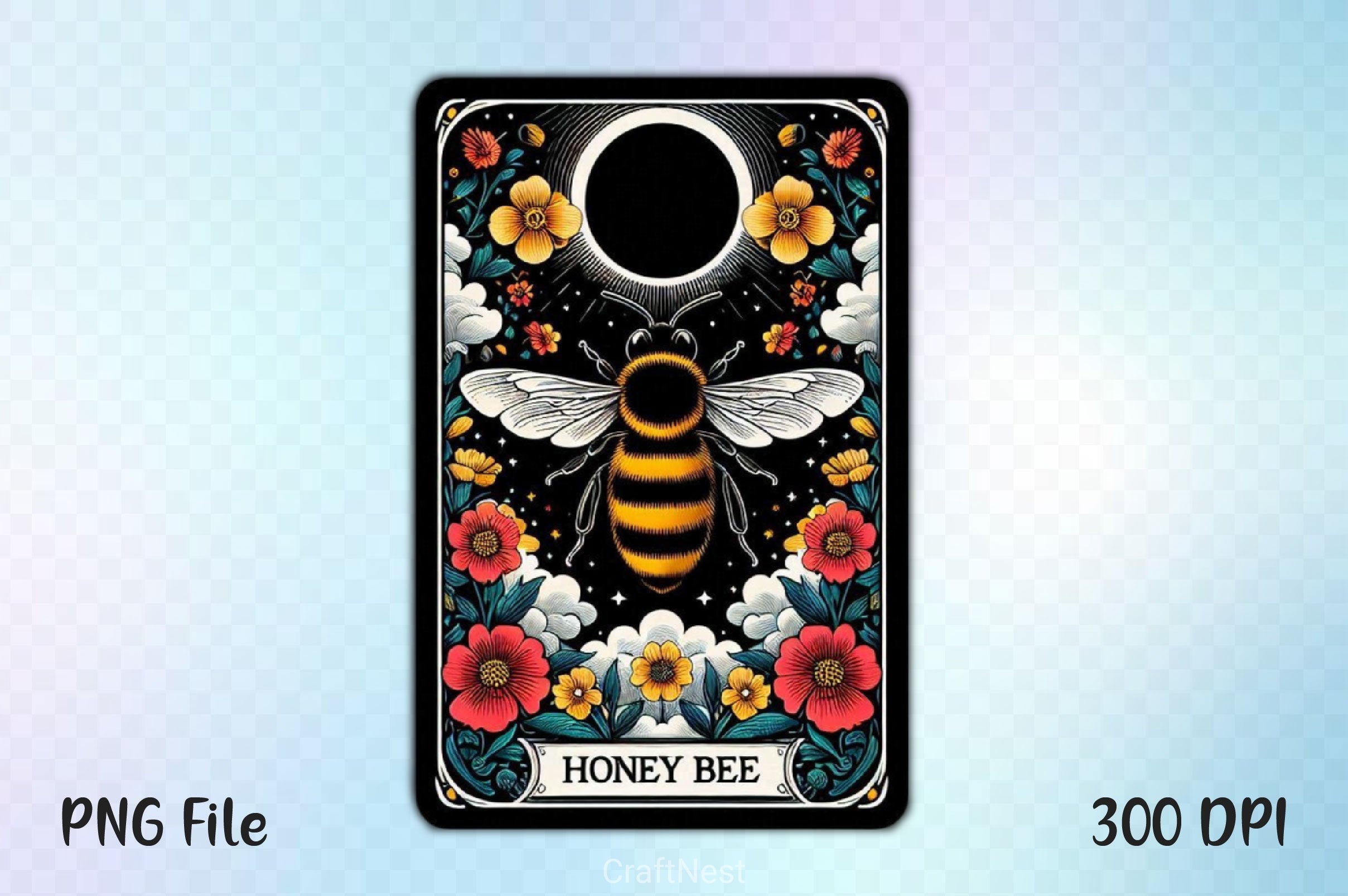 Honey Bee Tarot Card Clipart Bundle 6