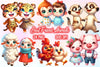 Funny Best Friend Animals Clipart Bundle 2