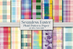 Seamless Easter Plaid Pattern Paper - CraftNest - Digital Crafting and Art
