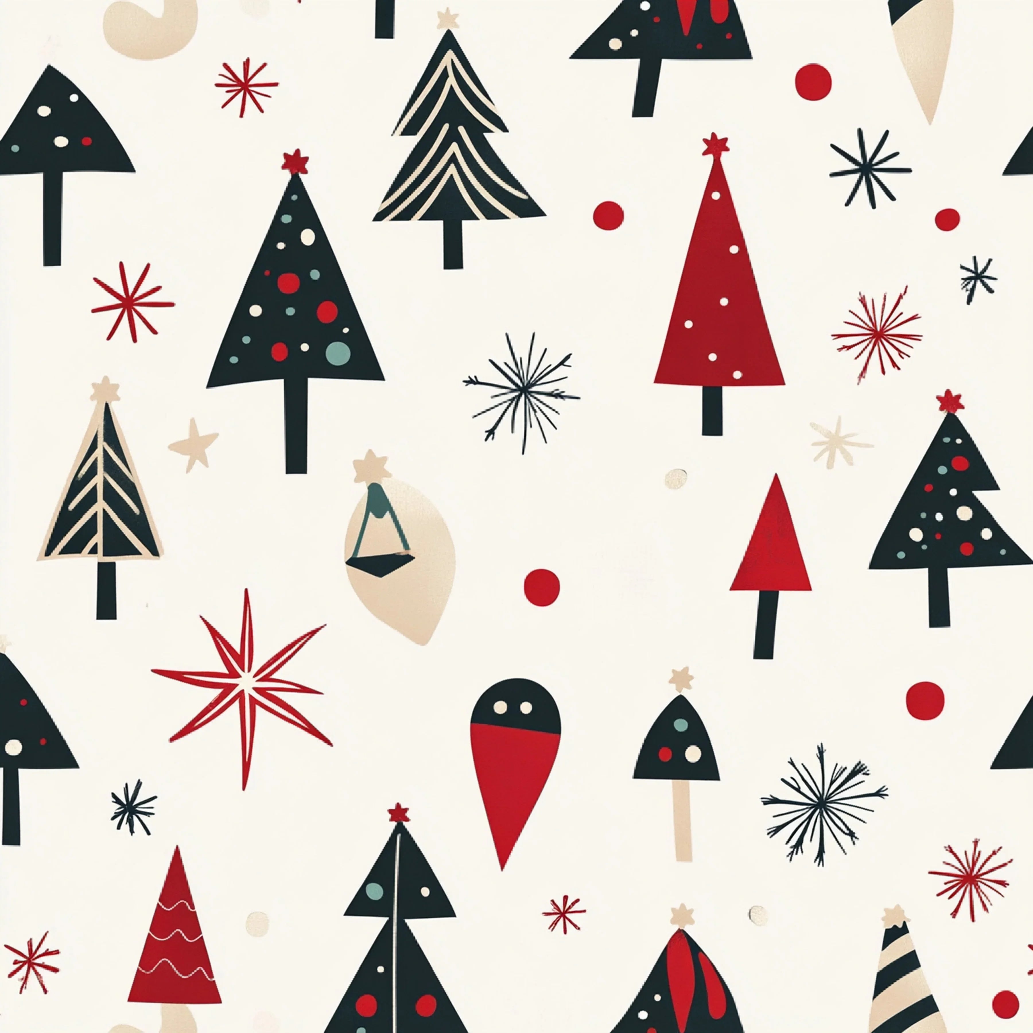 Minimalist Retro Christmas Patterns Clipart Bundle - CraftNest - Digital Crafting and Art