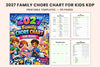 Family Chore Chart for Kids Planner