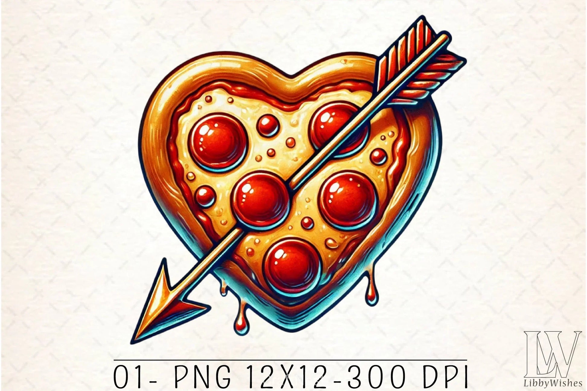 Valentine Heart Pizza Clipart Bundle - CraftNest - Digital Crafting and Art