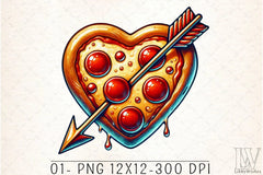 Valentine Heart Pizza Clipart Bundle - CraftNest - Digital Crafting and Art
