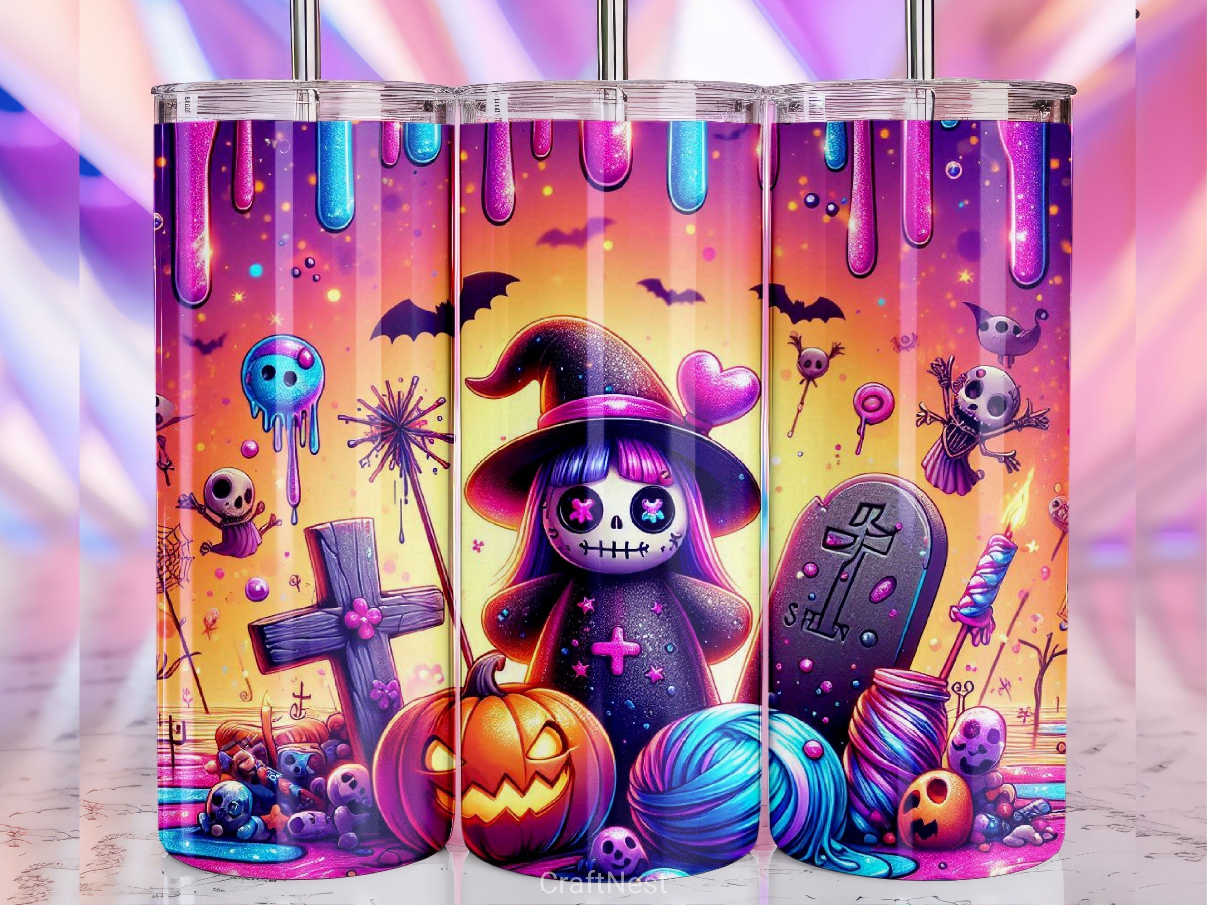 Halloween Voodoo Doll Tumbler Wrap Bundle 3