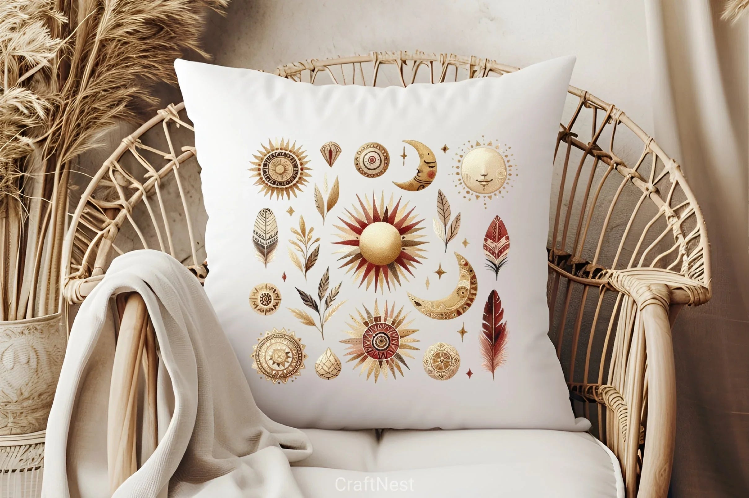 Boho Rainbow Clipart Bundle - CraftNest - Digital Crafting and Art