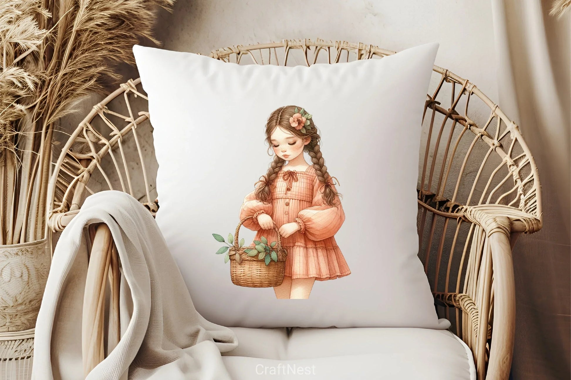 Boho Girls Clipart Bundle - CraftNest - Digital Crafting and Art