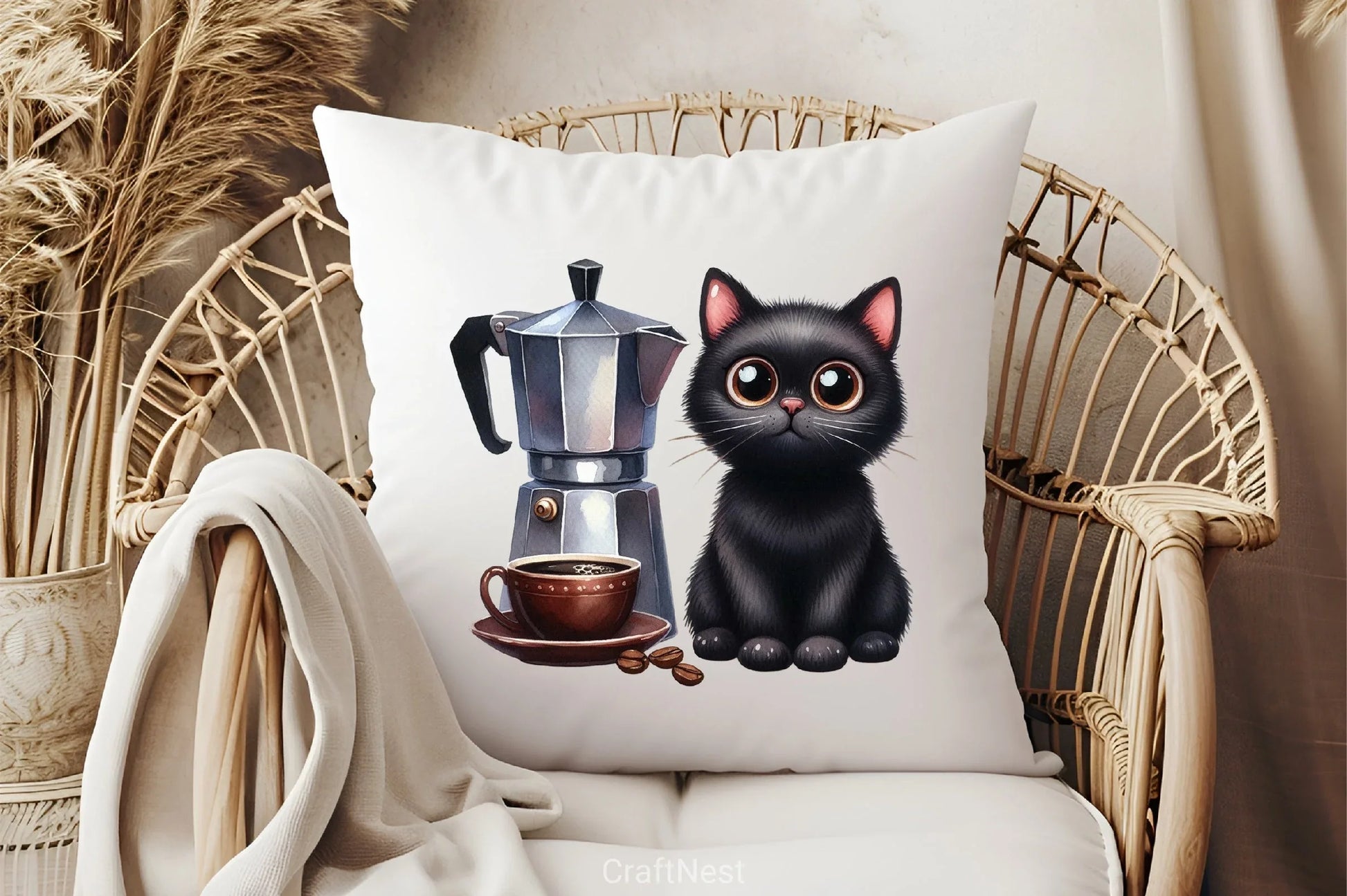 Cat Silhouette Coffee Clipart Bundle - CraftNest - Digital Crafting and Art