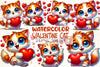 Valentine Cat Clipart Bundle