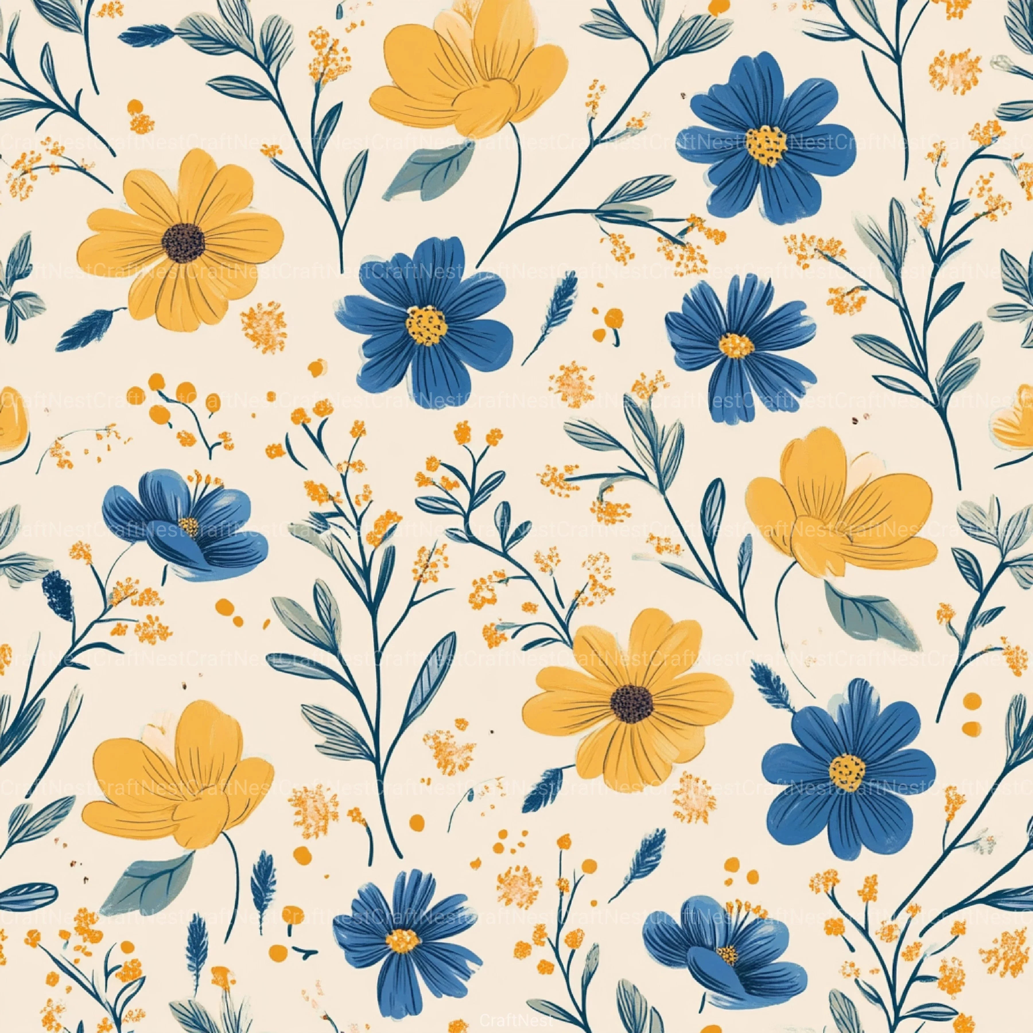 Floral Pattern Background Clipart Bundle 2 - CraftNest - Digital Crafting and Art