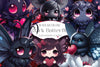 Cute Dark Butterfly Clipart Bundle