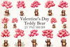 Valentine Teddy Bear Clipart Bundle
