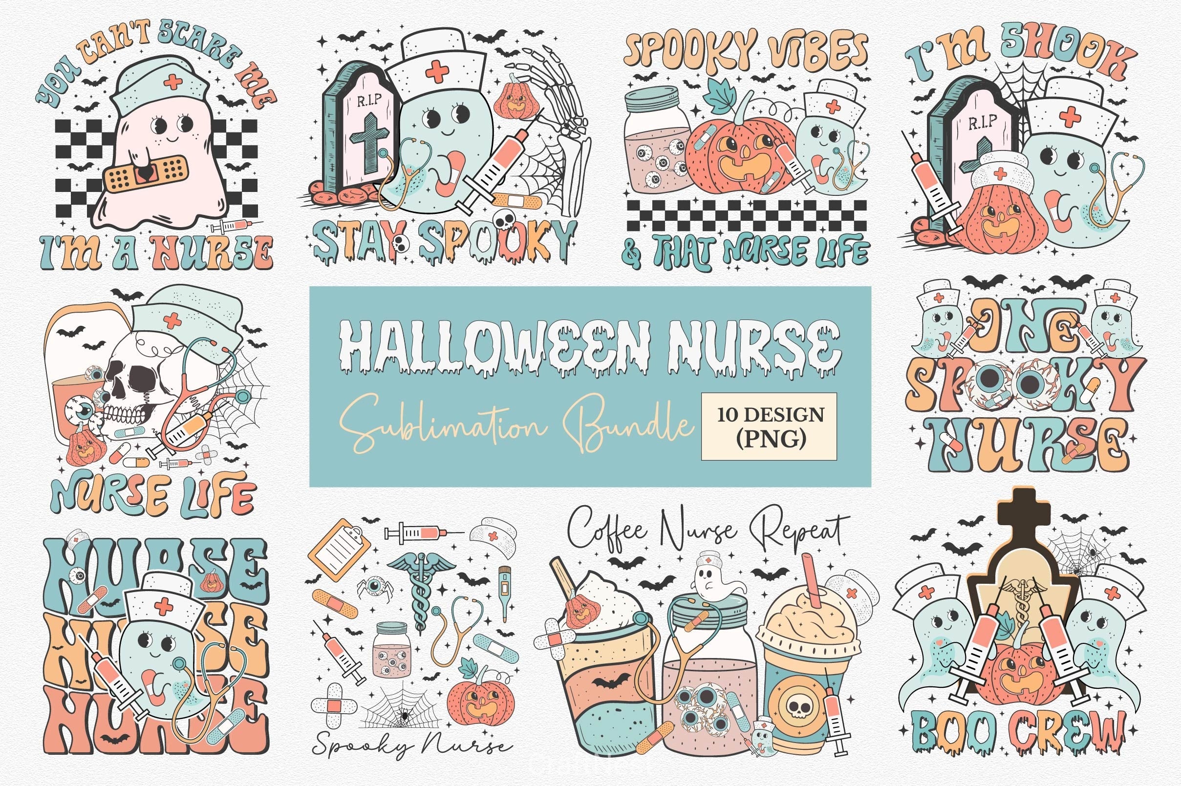 Halloween Nurse Clipart Bundle