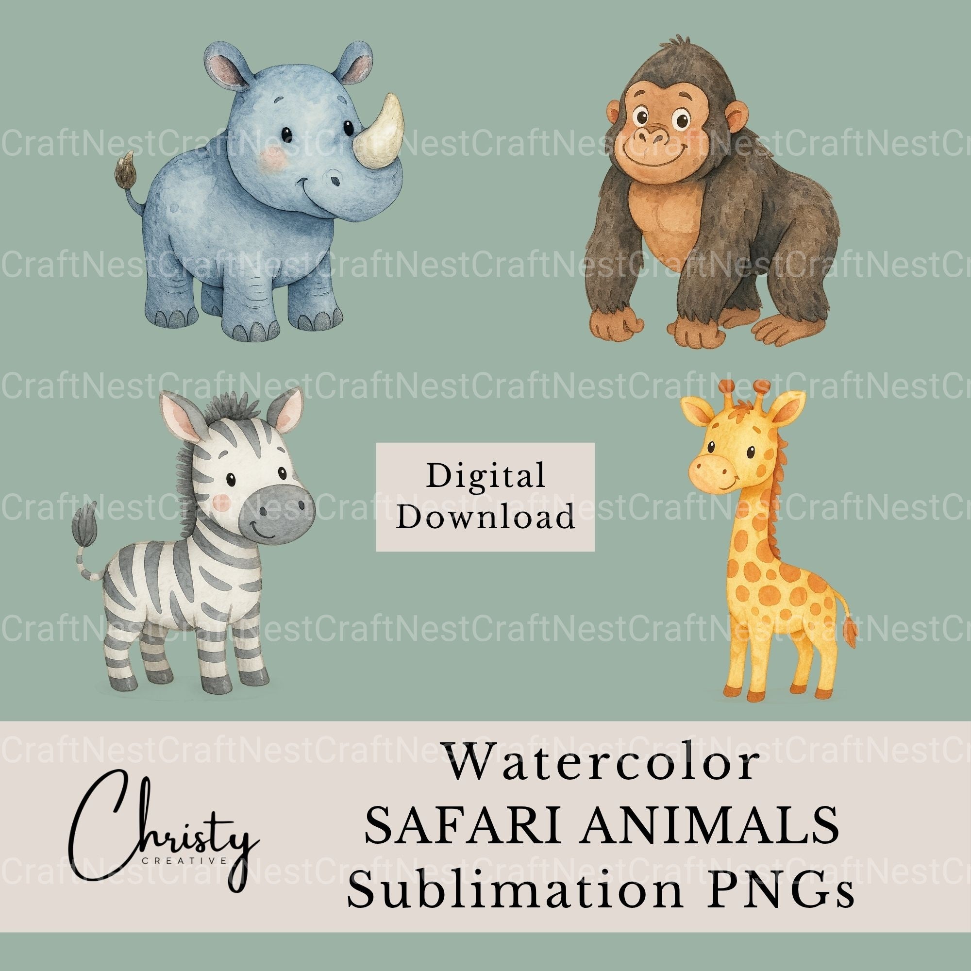 Safari Animals Clipart Bundle 6