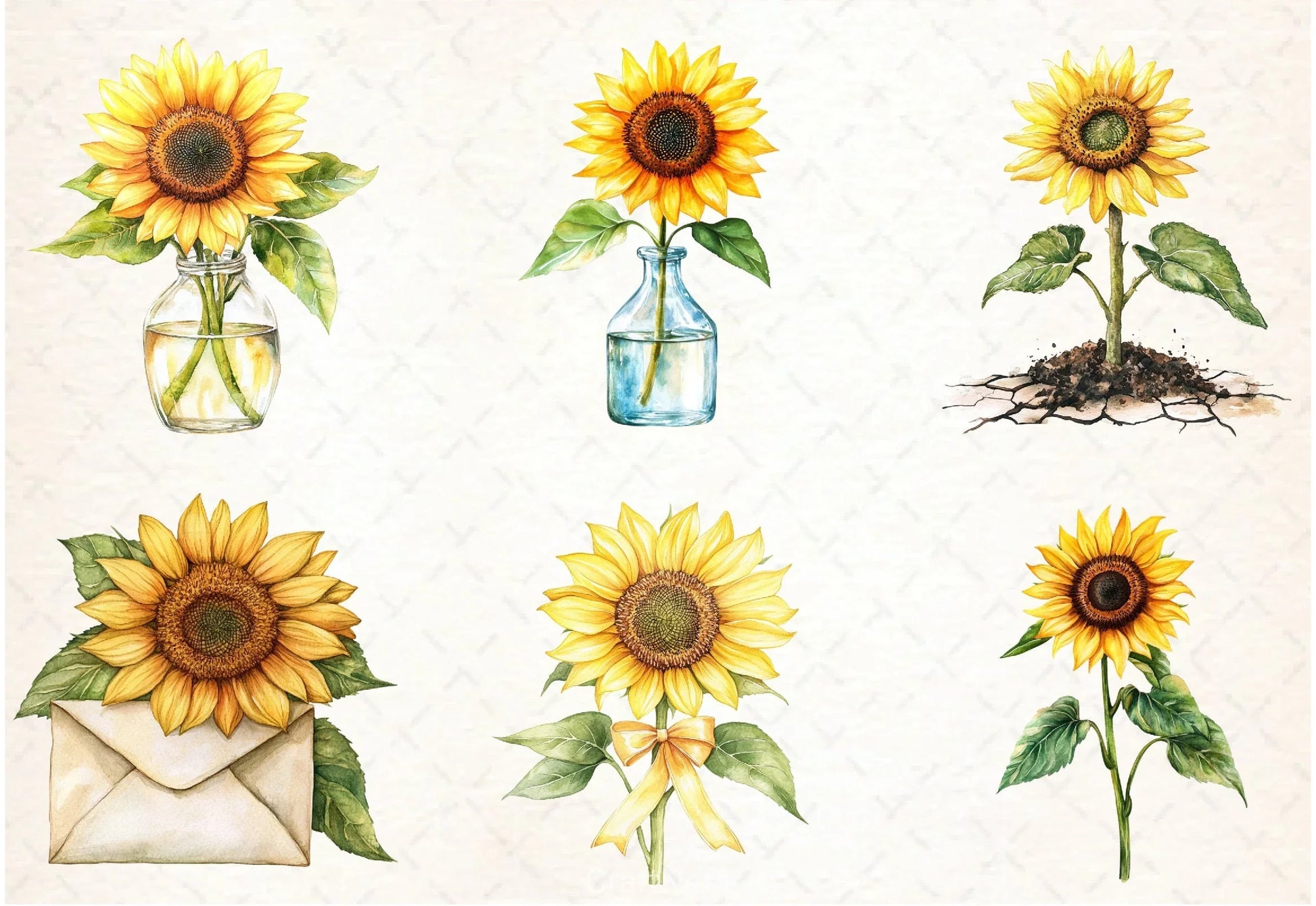 Sunflowers Clipart Bundle - CraftNest - Digital Crafting and Art