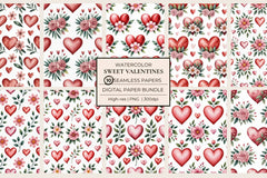 Sweet Valentines Seamless Papers - CraftNest - Digital Crafting and Art