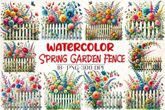 Spring Garden Fence Clipart Bundle - CraftNest - Digital Crafting and Art