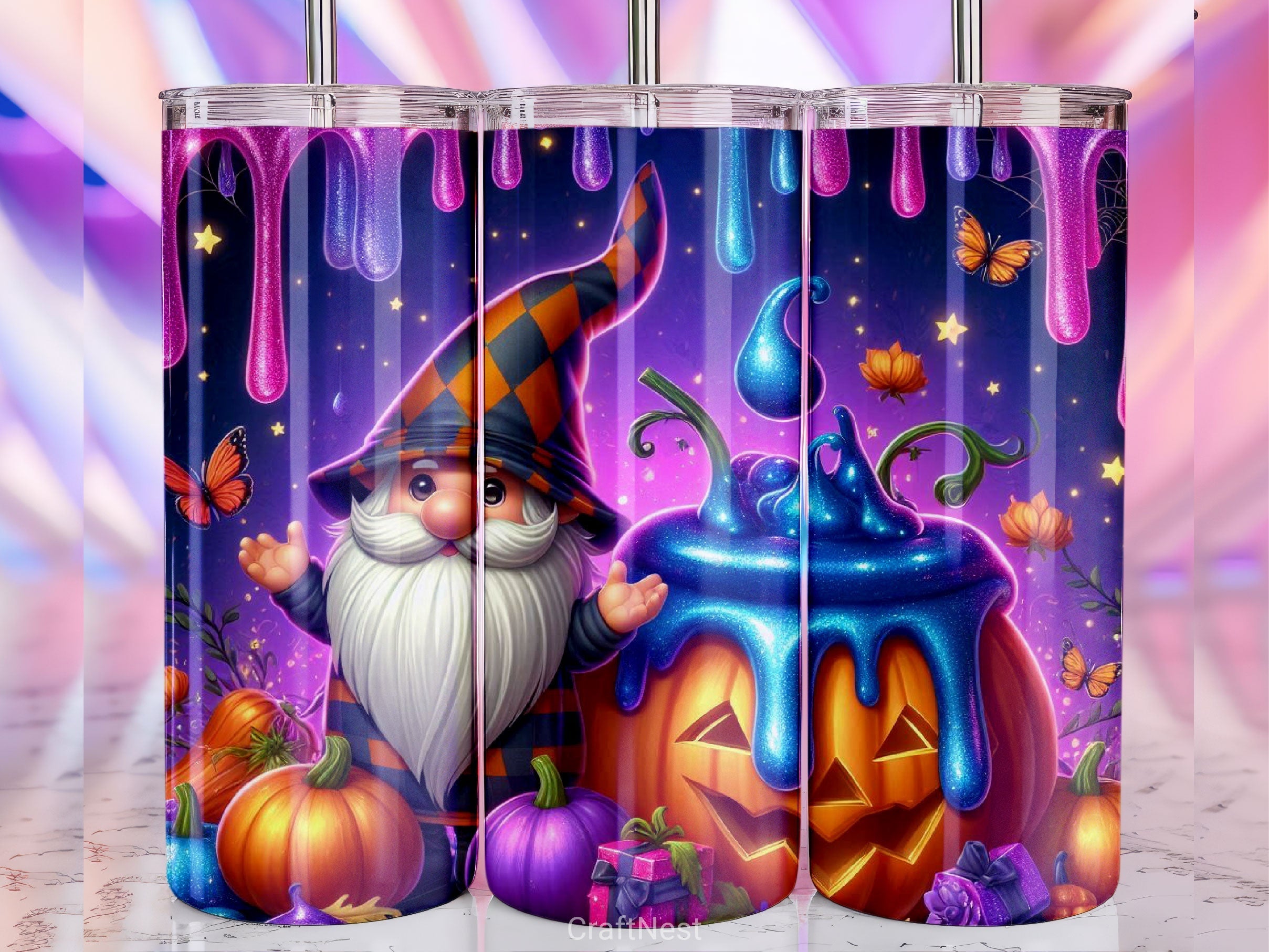 Halloween Gnome Tumbler Wrap Bundle 13