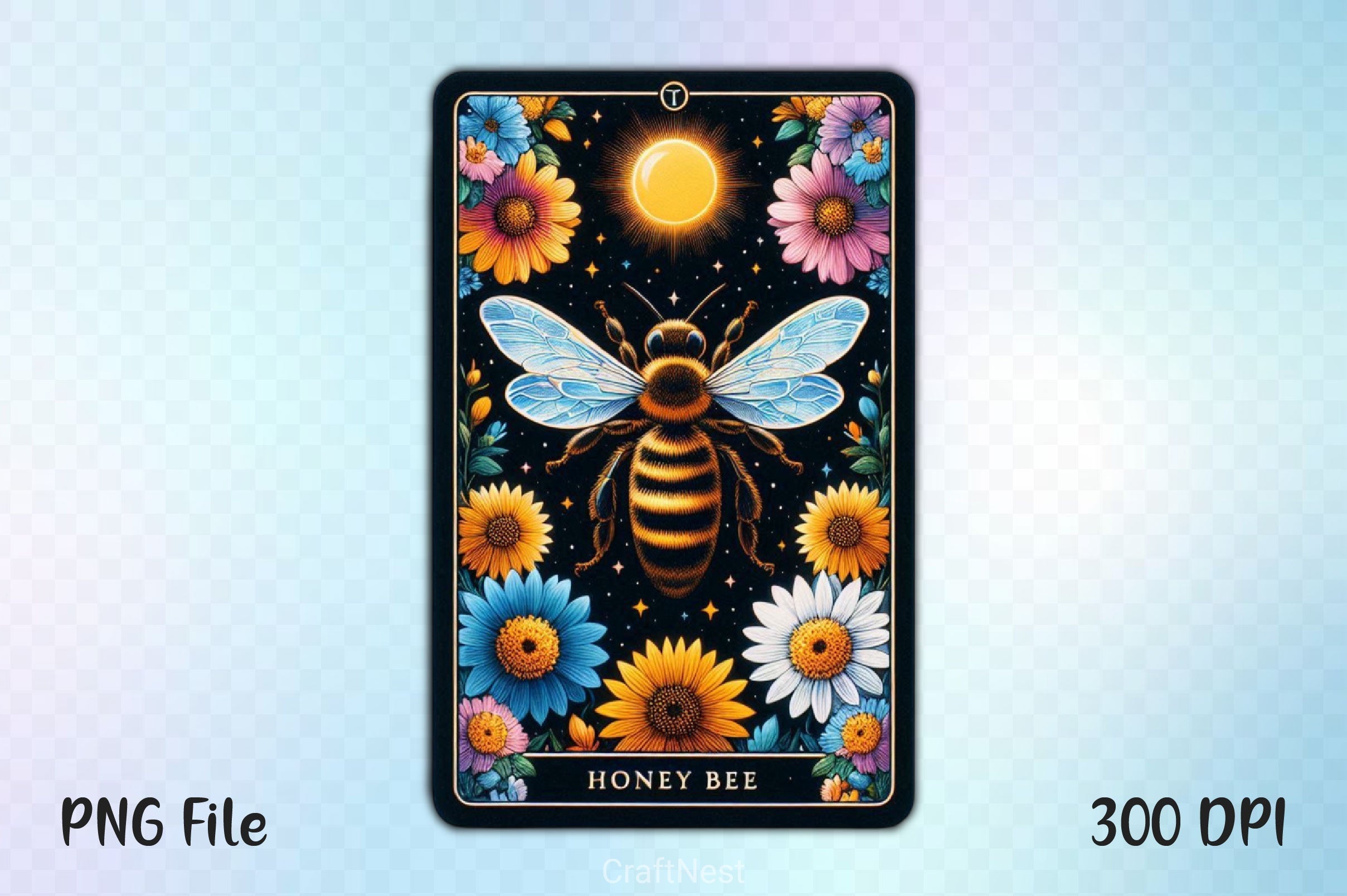 Honey Bee Tarot Card Clipart Bundle 7