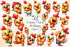 Funny Chick Peeking Around Corner Clipart Bundle