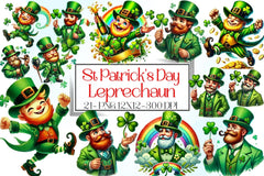 St. Patrick's Day Leprechaun Clipart Bundle - CraftNest - Digital Crafting and Art