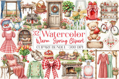Warm Spring Clipart Bundle - CraftNest - Digital Crafting and Art