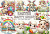 Happy Easter Sheep Clipart Bundle