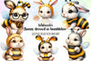 Bunny Bumblebee Clipart Bundle