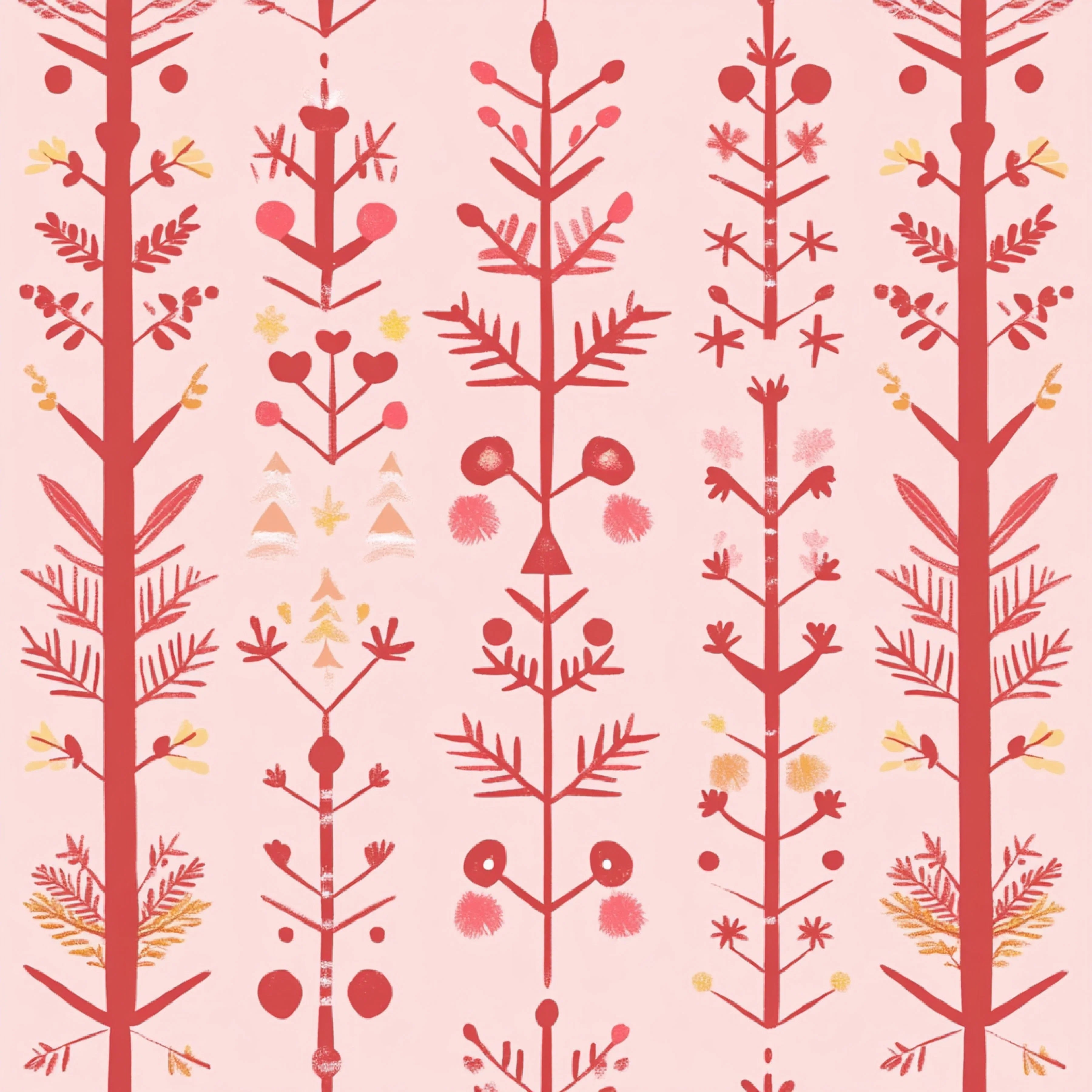 Pink Scandinavian Christmas Patterns Clipart Bundle - CraftNest - Digital Crafting and Art