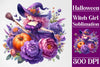 Halloween Witch Girl Clipart Bundle