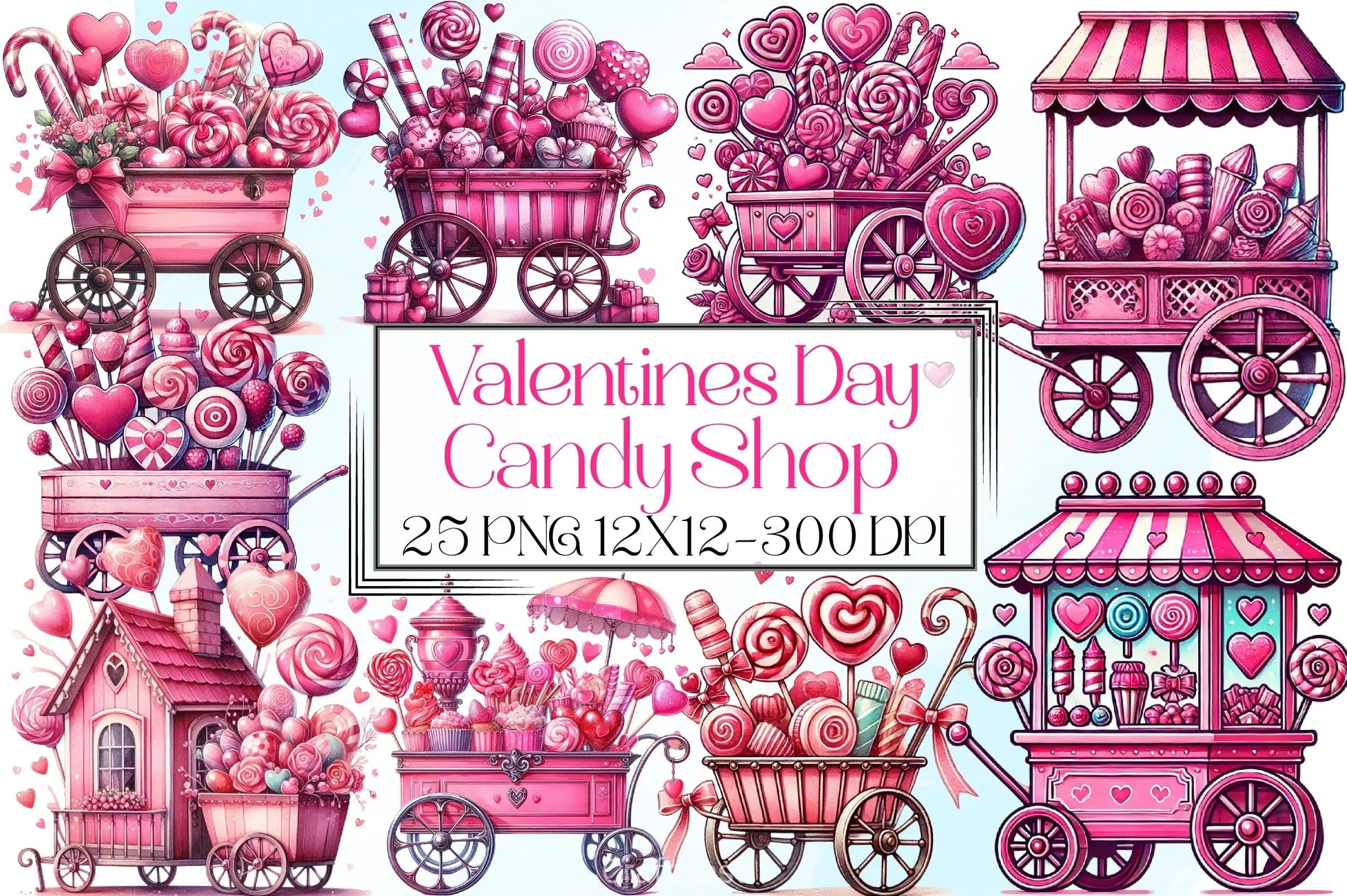 Valentine Candy Shop Clipart Bundle - CraftNest - Digital Crafting and Art