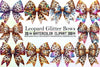 Leopard Glitter Bows Clipart Bundle