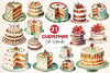 Christmas Cake Clipart Bundle 9