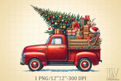 Christmas Truck Clipart Bundle 9 - CraftNest - Digital Crafting and Art