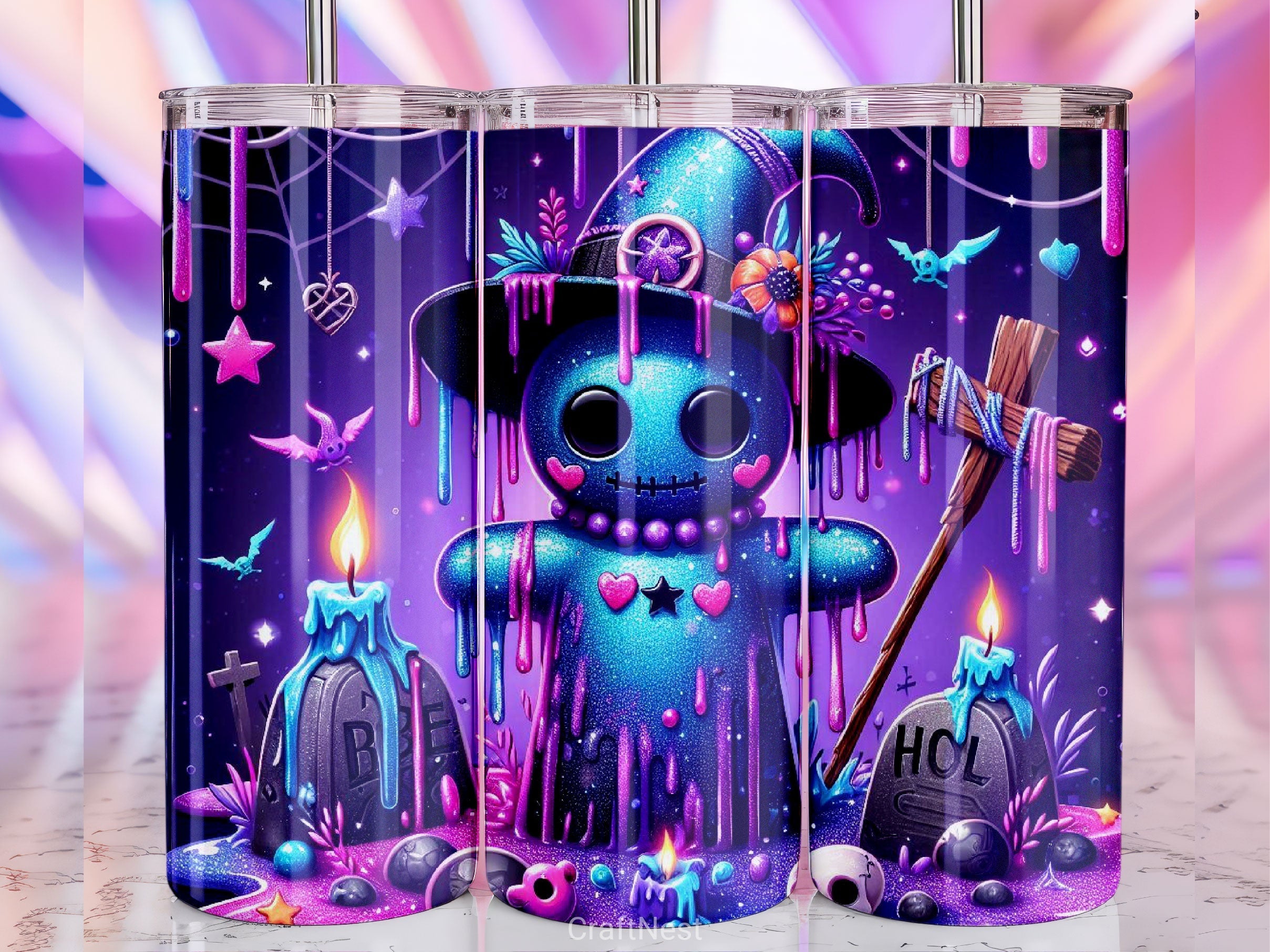 Halloween Voodoo Doll Tumbler Wrap Bundle 1