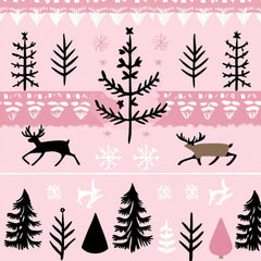 Pink Scandinavian Christmas Patterns Clipart Bundle - CraftNest - Digital Crafting and Art