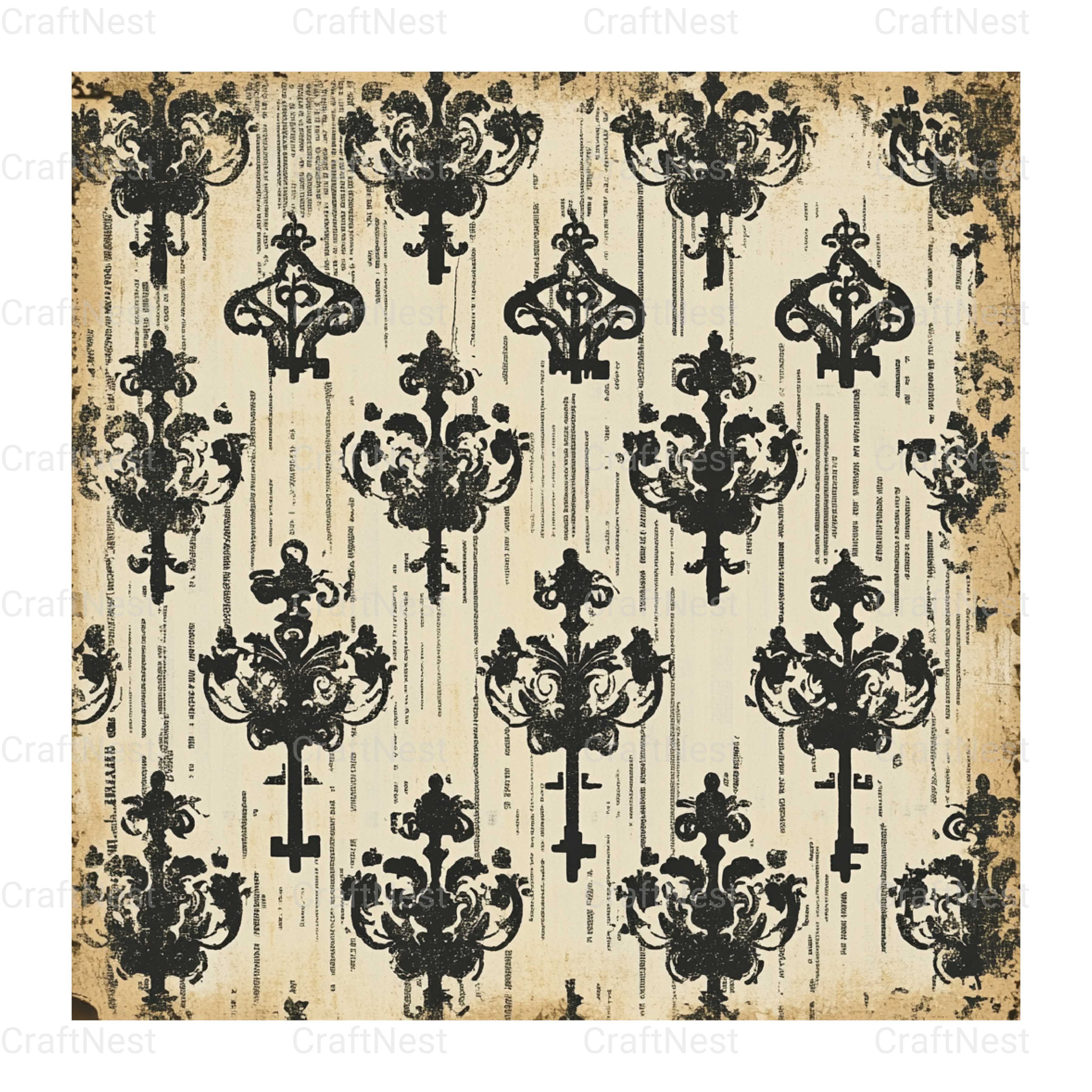 Halloween Damask Clipart Bundle