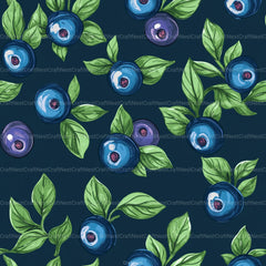 Blueberry Seamless Pattern Papers Digital - CraftNest - Digital Crafting and Art