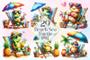 Chic Beach Sea Turtle Clipart Bundle 2