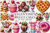 Sweet Valentine's Cakes Clipart Bundle