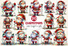 Cute Santa Christmas Clipart Bundle