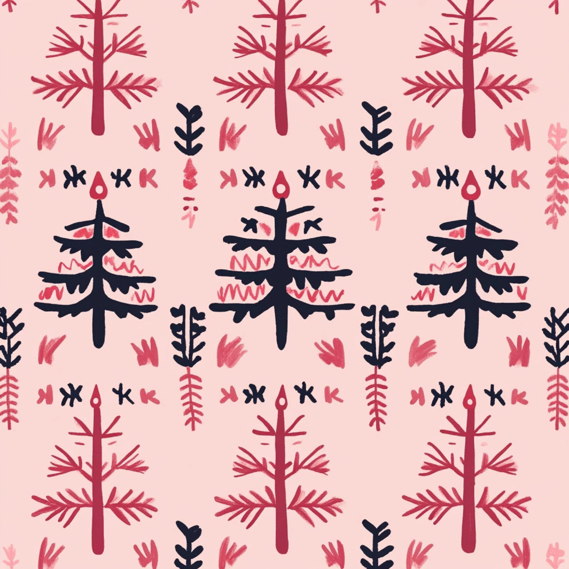 Pink Scandinavian Christmas Patterns Clipart Bundle - CraftNest - Digital Crafting and Art