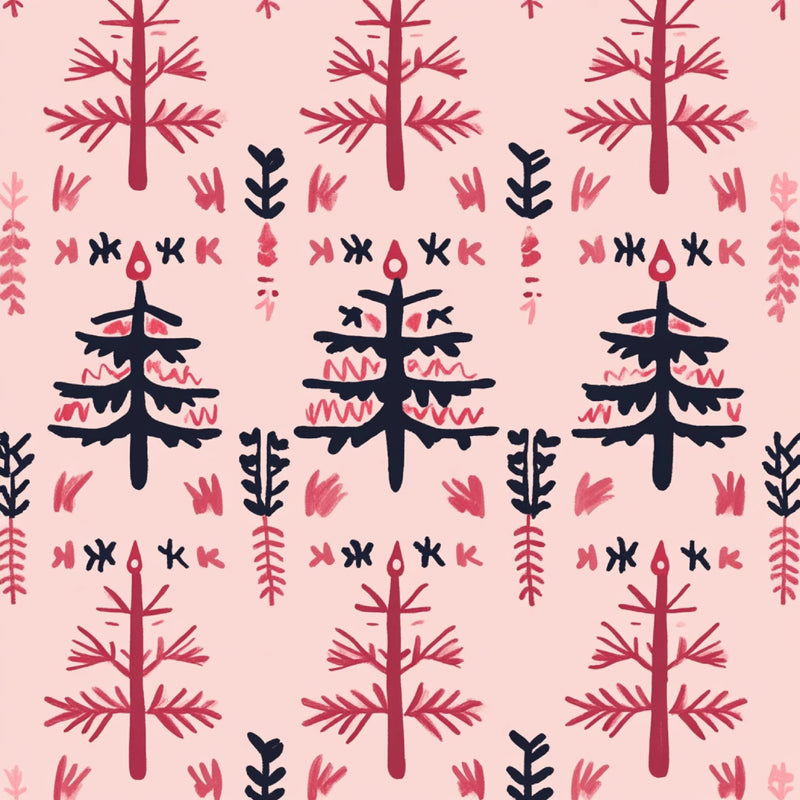Pink Scandinavian Christmas Patterns Clipart Bundle - CraftNest - Digital Crafting and Art