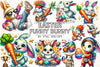 Funny Easter Bunny Clipart Bundle