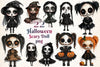 Halloween Scary Doll Clipart Bundle