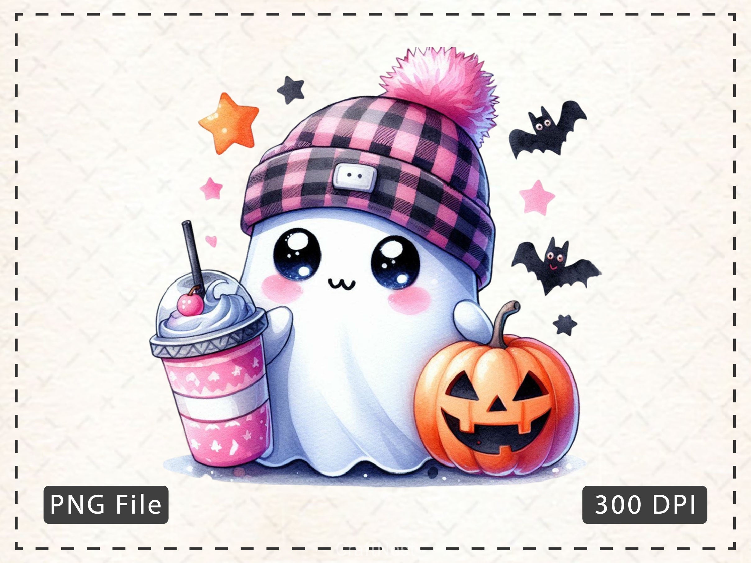 Cute Ghost Cute Halloween Clipart Bundle 23