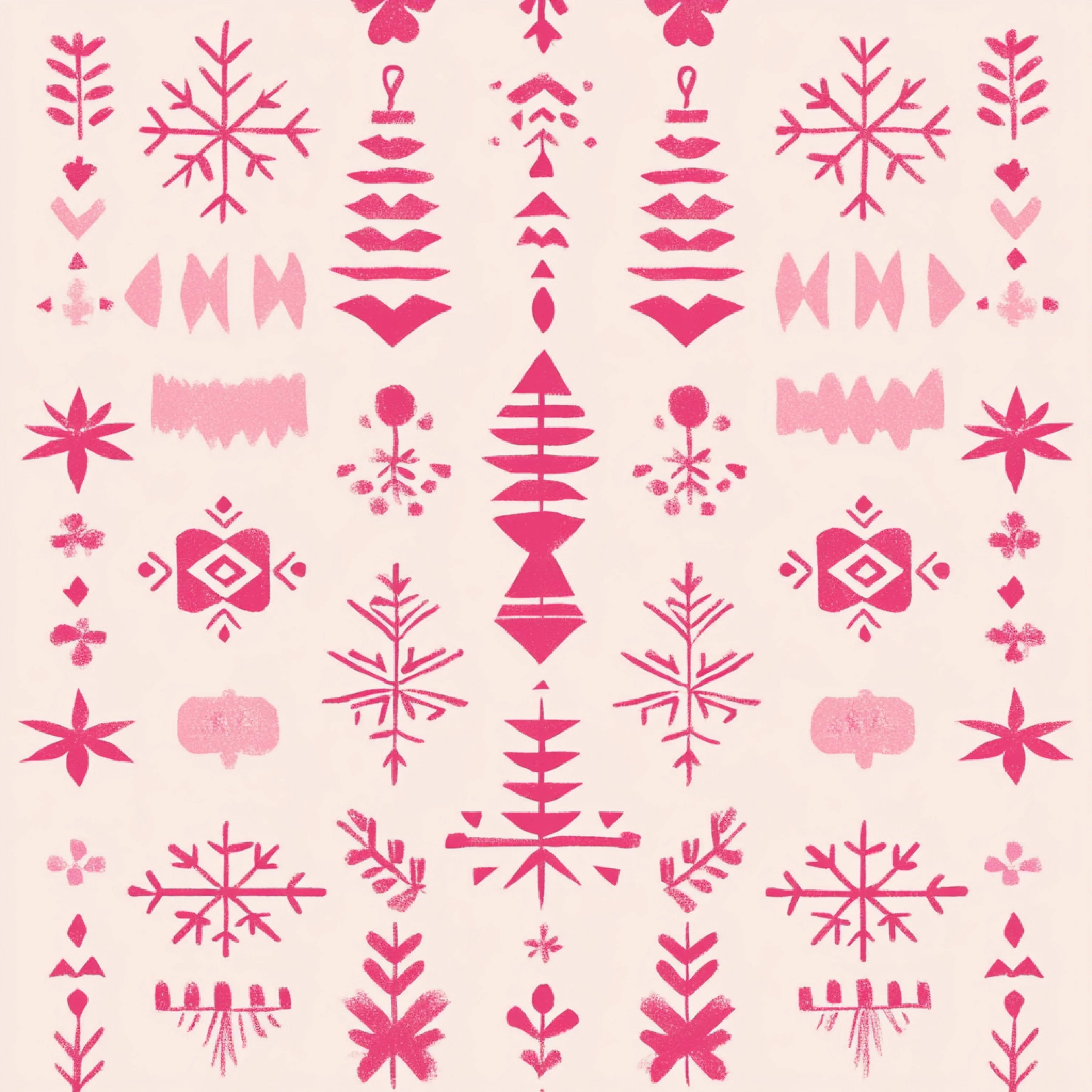 Pink Scandinavian Christmas Patterns Clipart Bundle - CraftNest - Digital Crafting and Art