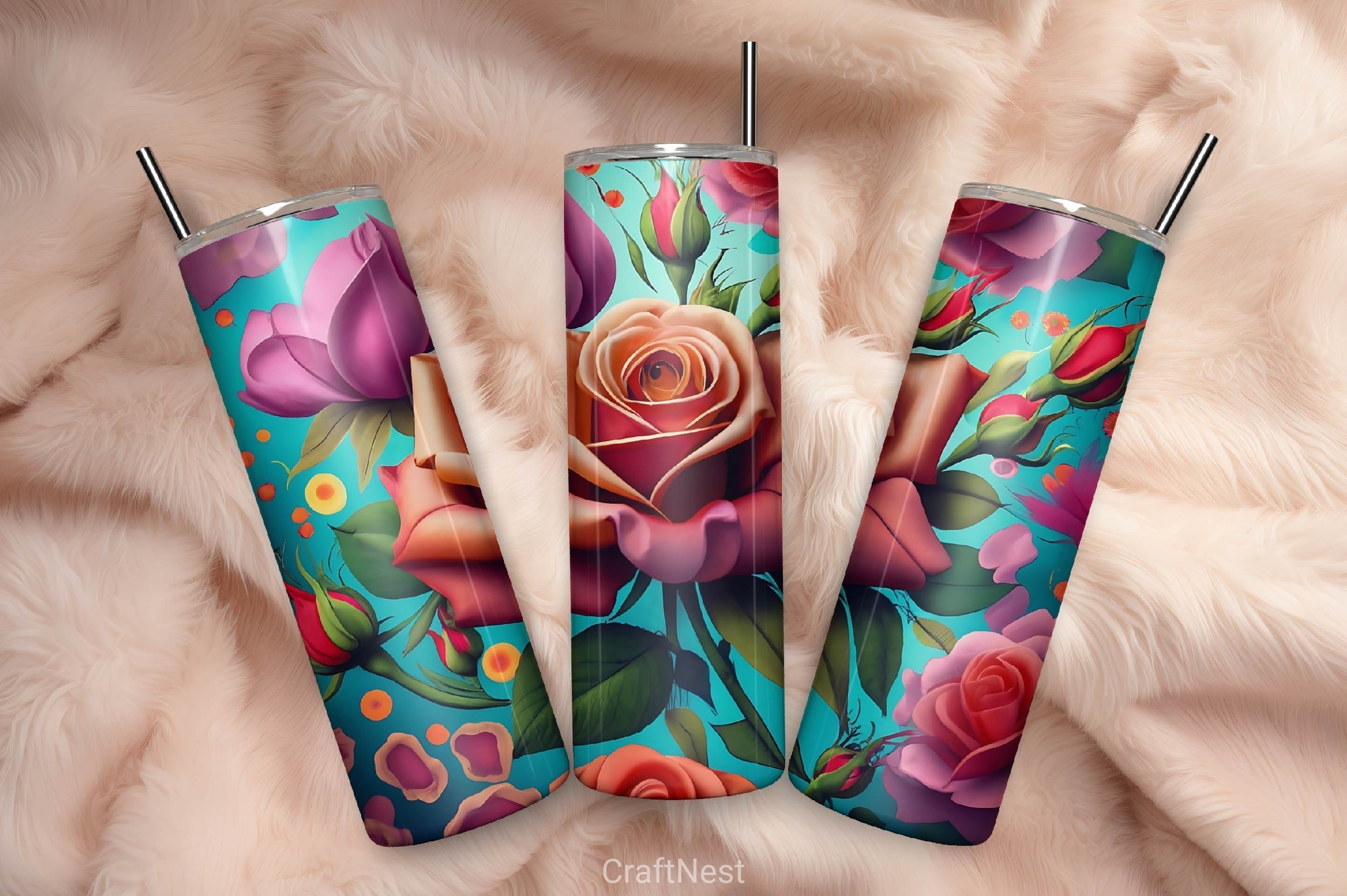 Flower Tumbler Wrap Bundle 10
