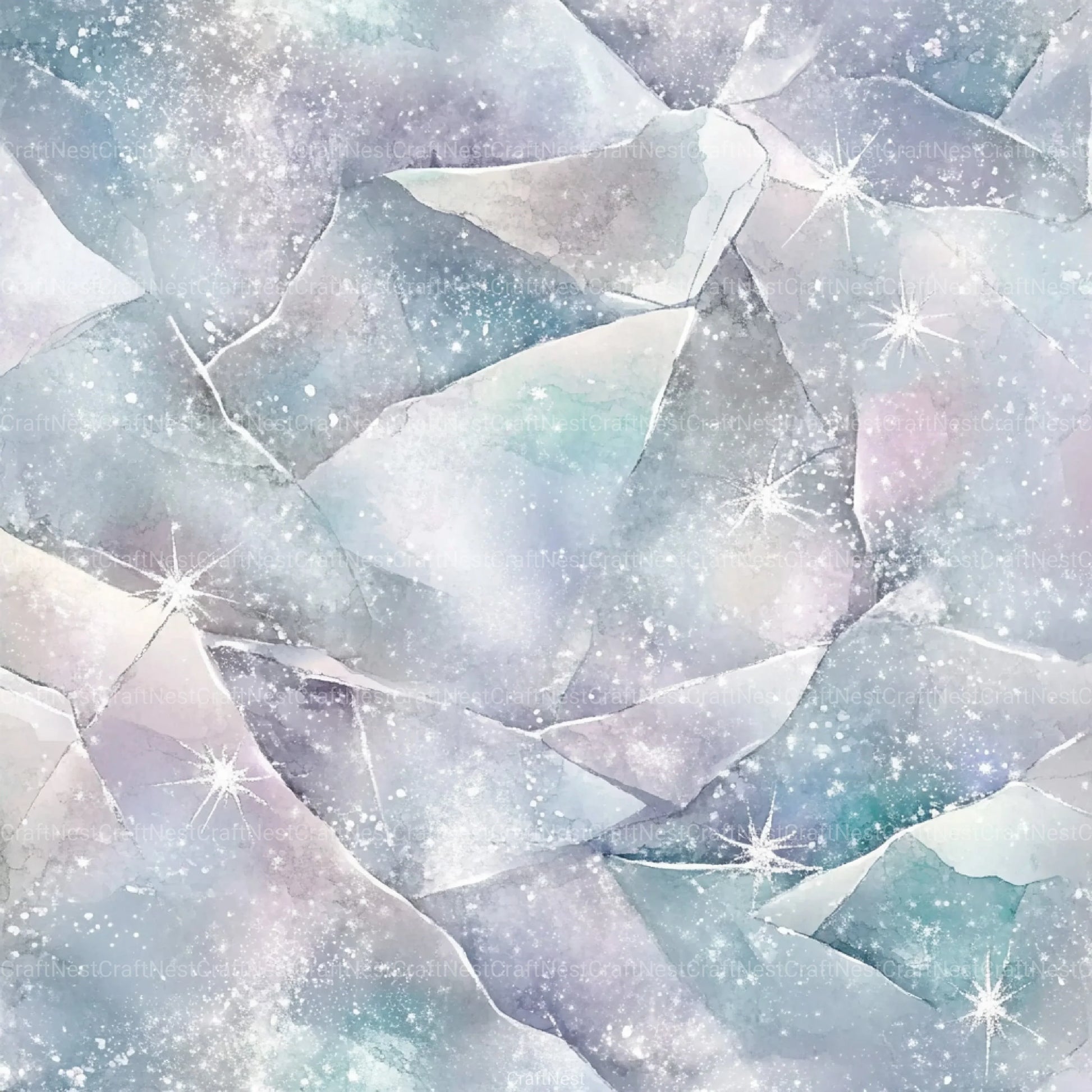 Blue Holographic Glitter Digital Paper - CraftNest - Digital Crafting and Art