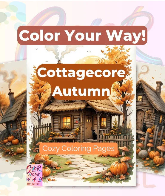 Cottagecore Autumn Coloring Books Bundle - CraftNest - Digital Crafting and Art